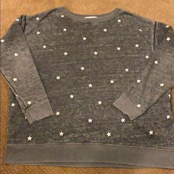 Wildfox Dark Grey & White Star Sweatshirt - Picture 1 of 7